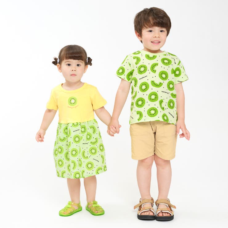 スイカ・キウイフルーツ総柄半袖Ｔシャツ | こどもの森e-shop | 詳細画像9 