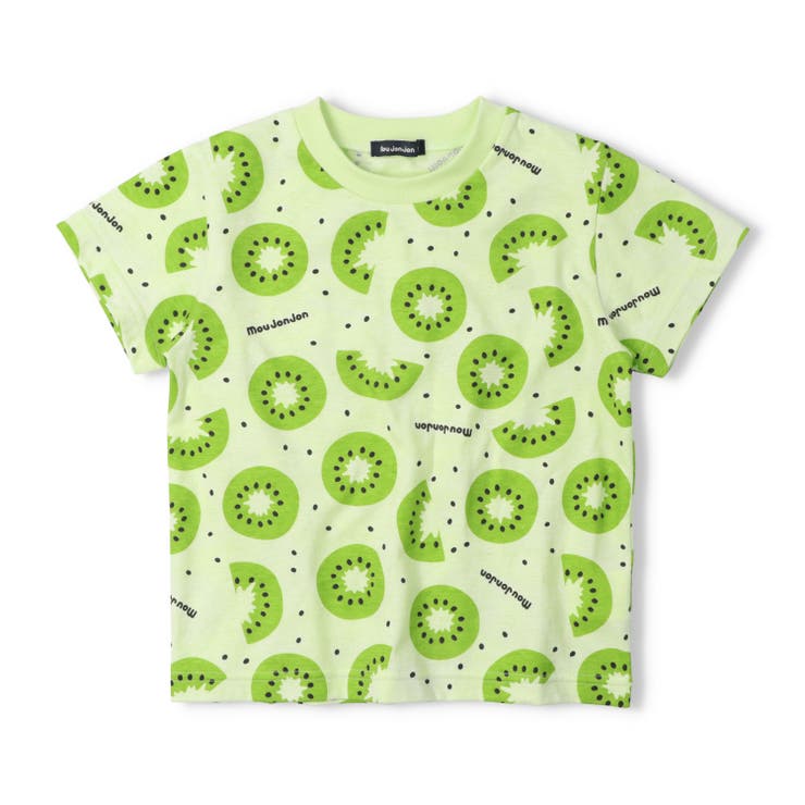 キウイフルーツ | スイカ・キウイフルーツ総柄半袖Ｔシャツ | こどもの森e-shop