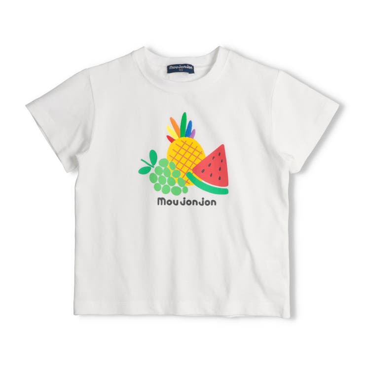 ホワイト | フルーツプリント半袖Ｔシャツ | こどもの森e-shop
