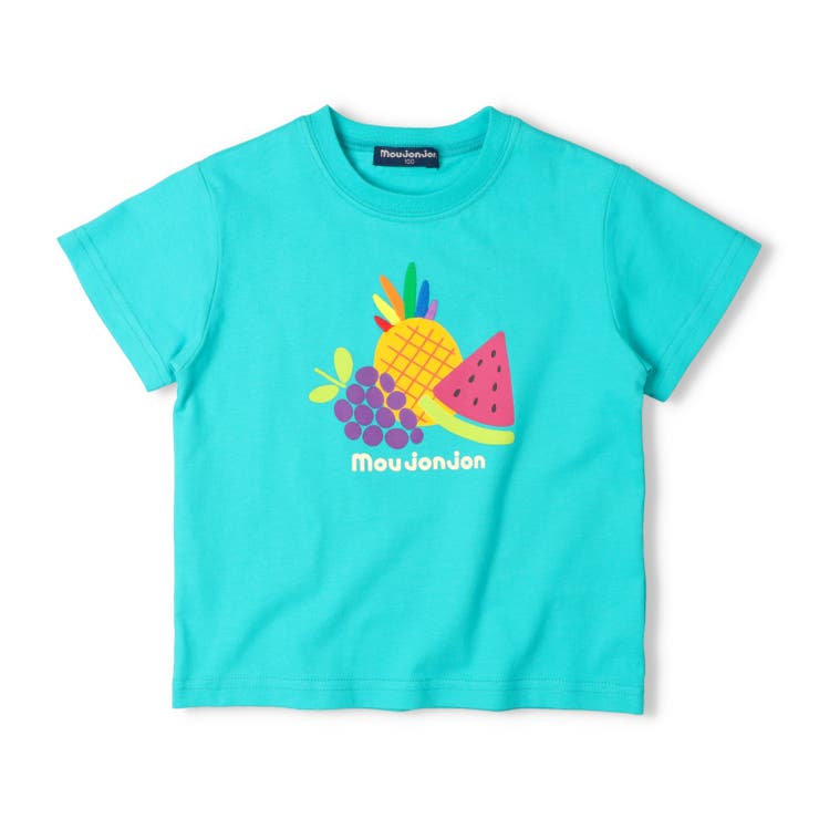 ターコイズブルー | フルーツプリント半袖Ｔシャツ | こどもの森e-shop
