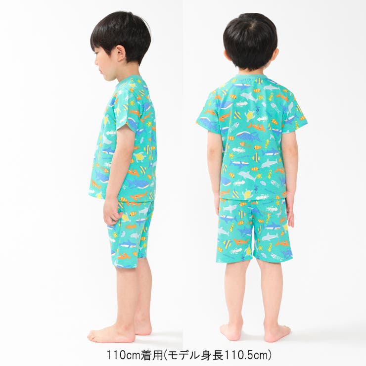 虹・海の生き物総柄半袖Ｔシャツ | こどもの森e-shop | 詳細画像7 