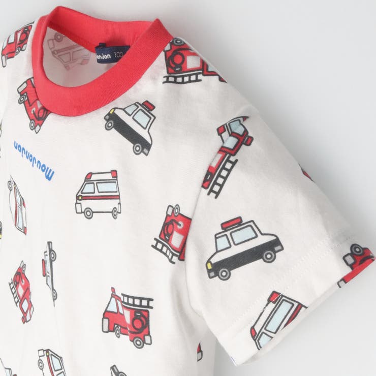 日本製働く車総柄Ｔシャツ | こどもの森e-shop | 詳細画像3 