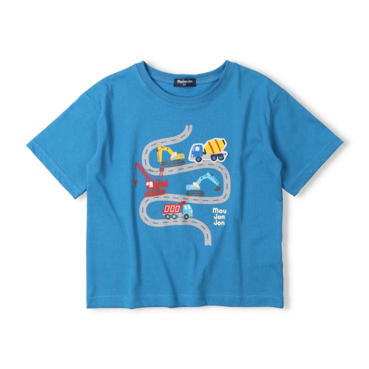 ブルー | 【WEB限定】働く車ワッペン付Ｔシャツ | こどもの森e-shop