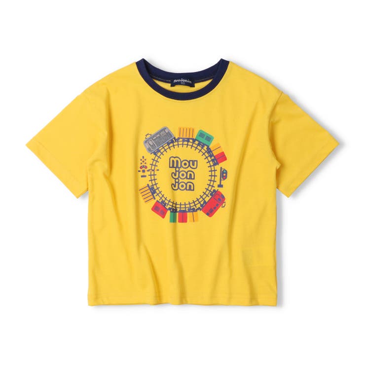 イエロー | 【WEB限定】電車アップリケ付Ｔシャツ | こどもの森e-shop