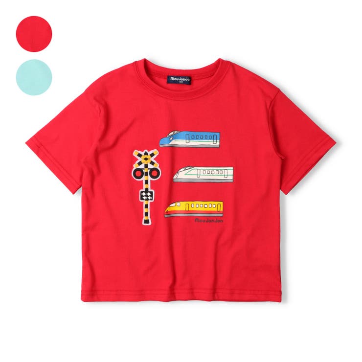【WEB限定】電車プリント踏切ワッペンＴシャツ | こどもの森e-shop | 詳細画像1 