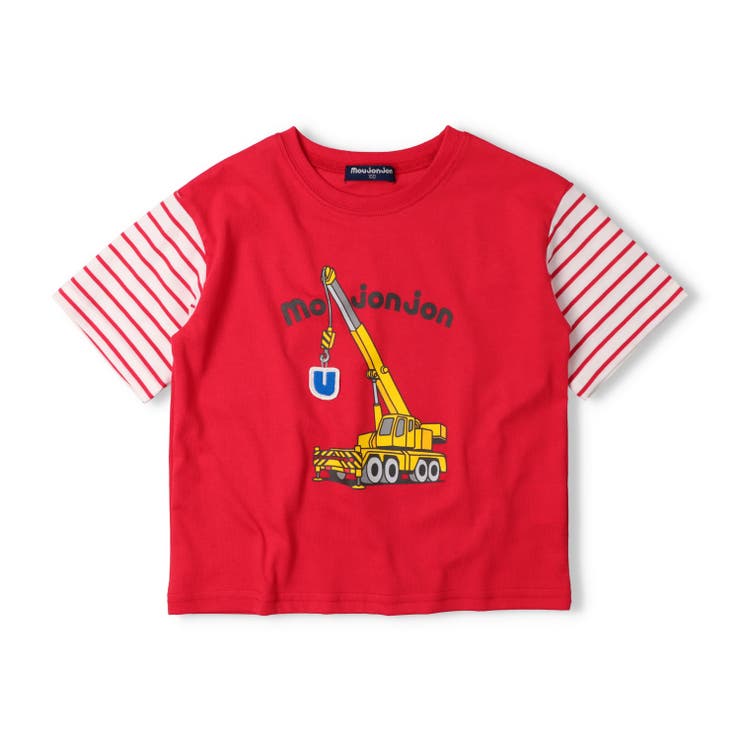 レッド | 【WEB限定】クレーン車プリントＴシャツ | こどもの森e-shop