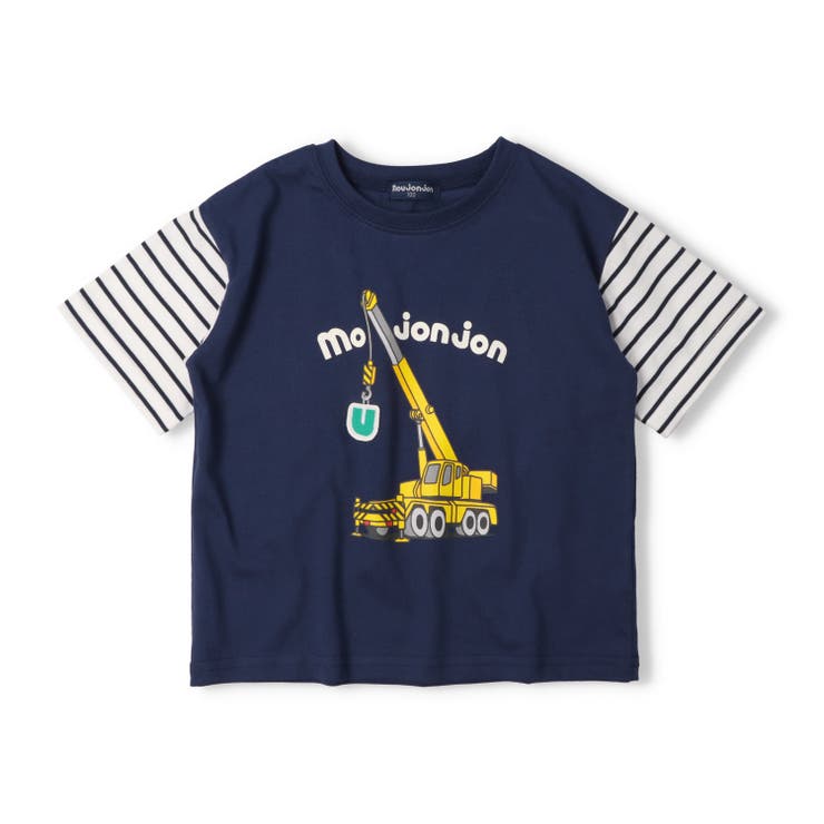 ネイビー | 【WEB限定】クレーン車プリントＴシャツ | こどもの森e-shop