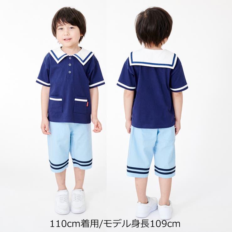 シアサッカーマリン6分丈ハーフパンツ | こどもの森e-shop | 詳細画像10 