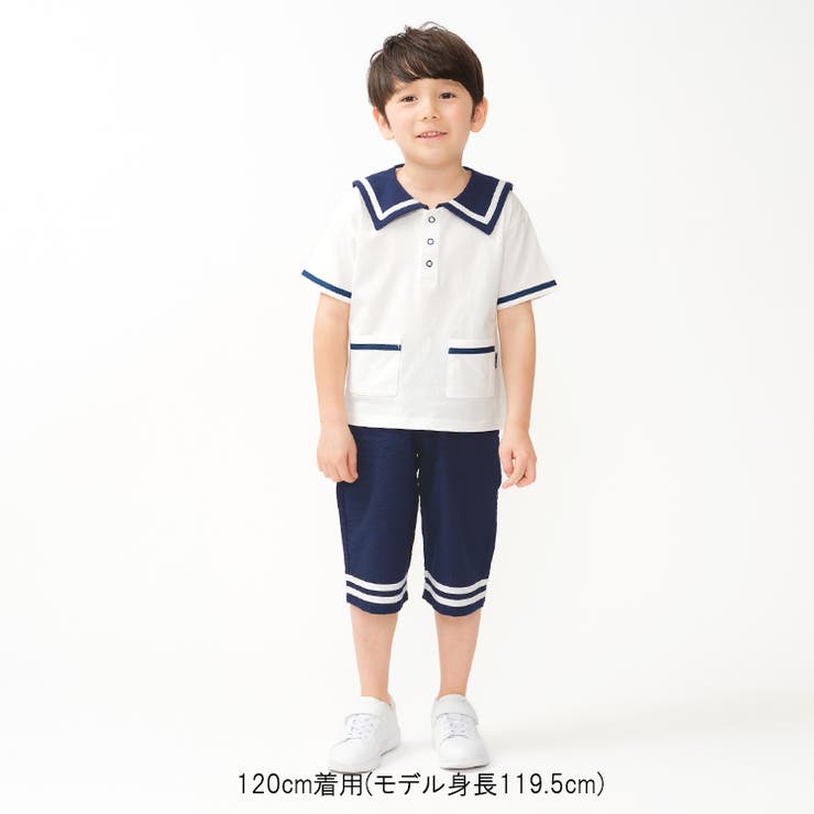 シアサッカーマリン6分丈ハーフパンツ | こどもの森e-shop | 詳細画像11 