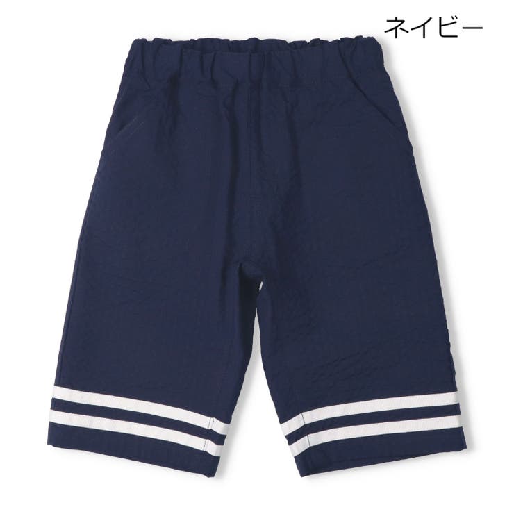 ネイビー | シアサッカーマリン6分丈ハーフパンツ | こどもの森e-shop
