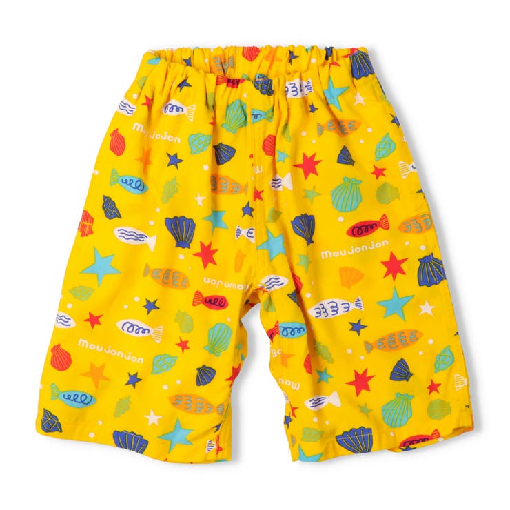 イエロー | お魚柄レーヨンハーフパンツ | こどもの森e-shop