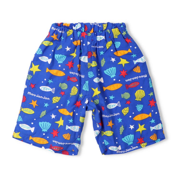 ブルー | お魚柄レーヨンハーフパンツ | こどもの森e-shop