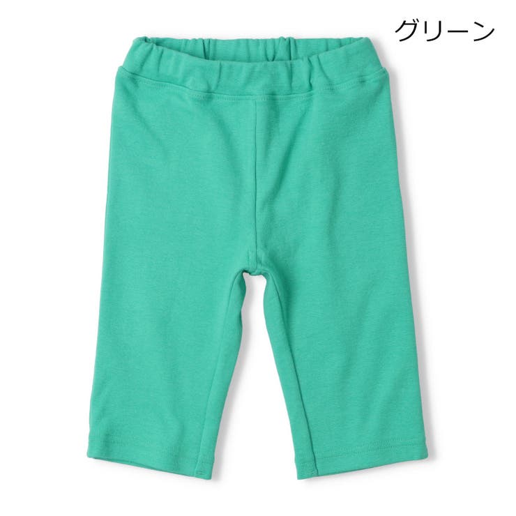 グリーン | 【WEB限定】日本製スパンフライス無地ハーフパンツ | こどもの森e-shop