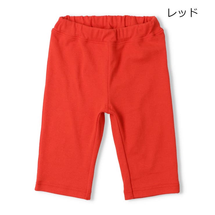 レッド | 【WEB限定】日本製スパンフライス無地ハーフパンツ | こどもの森e-shop