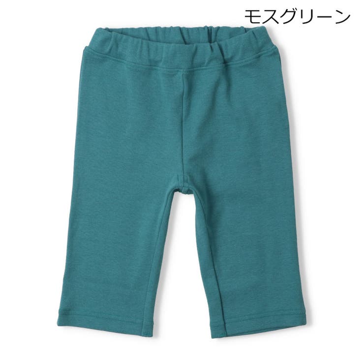 モスグリーン | 【WEB限定】日本製スパンフライス無地ハーフパンツ | こどもの森e-shop