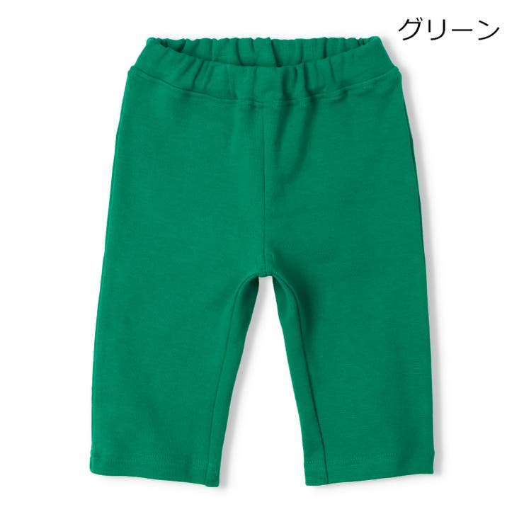 グリーン | 【WEB限定】日本製スパンフライス6分丈ハーフパンツ  | こどもの森e-shop