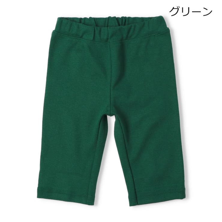 グリーン | 【WEB限定】日本製スパンフライス6分丈ハーフパンツ | こどもの森e-shop