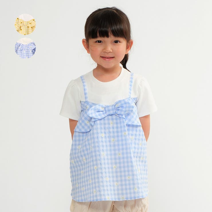 ムージョンジョン　キッズ子供用甚平100女の子用　オシャレ花柄　可愛い　シンプル