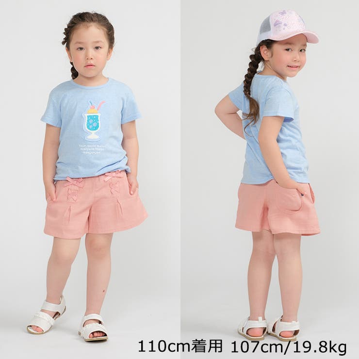 moujonjon リボン付きキュロットパンツ 90cm[品番：MTIK0005157