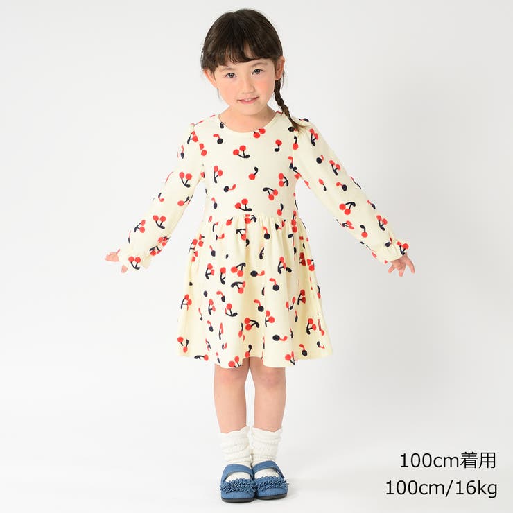 Moujonjon カットベロアチェリー柄ワンピース 80cm 140cm 品番 Mtik こどもの森e Shop コドモノモリイーショップ のキッズファッション通販 Shoplist ショップリスト