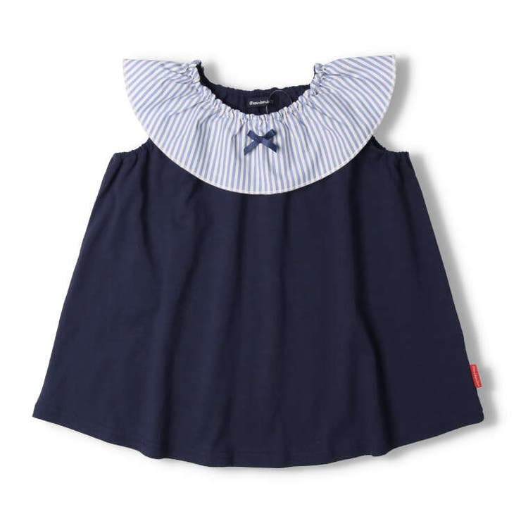 ストライプ衿チュニックTシャツ 80cm～140cm M42818 | こどもの森e-shop | 詳細画像3 