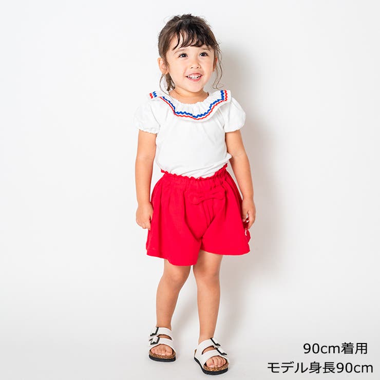 リボン付き3分丈フレアーパンツ 90cm～140cm M43108 | こどもの森e-shop | 詳細画像11 