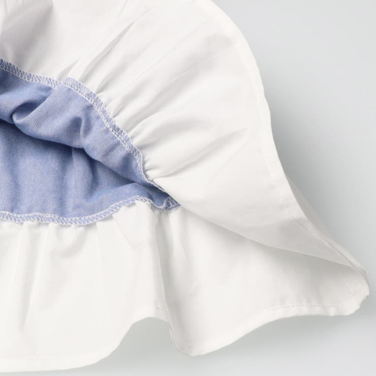 異素材切替ティアード半袖ワンピース | こどもの森e-shop | 詳細画像8 