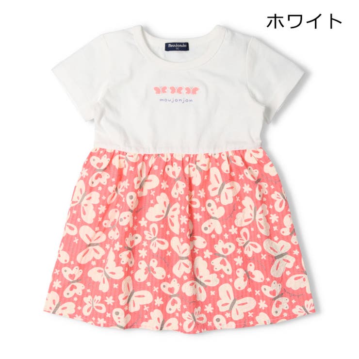 ちょうちょ柄切替半袖ワンピース | こどもの森e-shop | 詳細画像2 