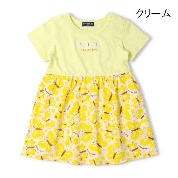 ちょうちょ柄切替半袖ワンピース | こどもの森e-shop | 詳細画像3 