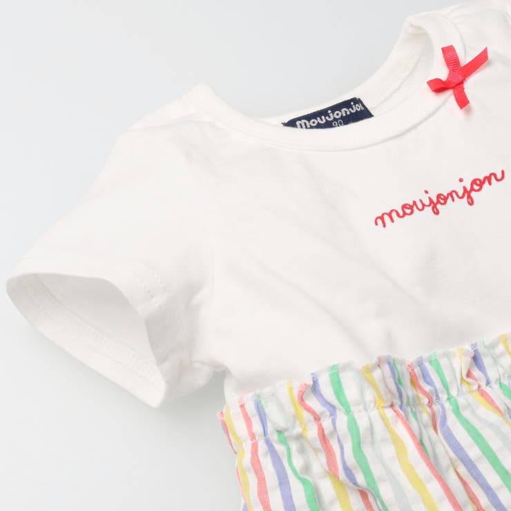 異素材切替ティアード半袖ワンピース | こどもの森e-shop | 詳細画像4 