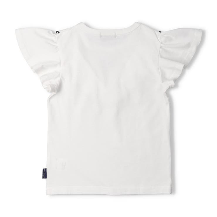 子供服moujonjon(ムージョンジョン)リボン付きフリル半袖Tシャツ80cm～140cmM4480