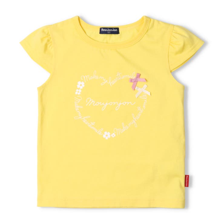 子供服moujonjon(ムージョンジョン)ハート・ちょうちょプリント半袖Ｔシャツ90cm～130cmM4484