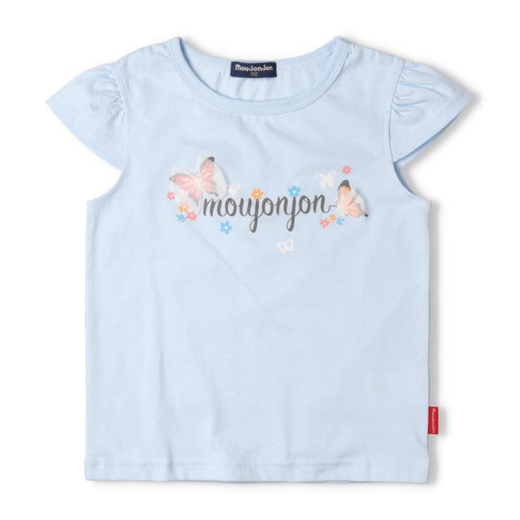 子供服moujonjon(ムージョンジョン)ハート・ちょうちょプリント半袖Ｔシャツ90cm～130cmM4484