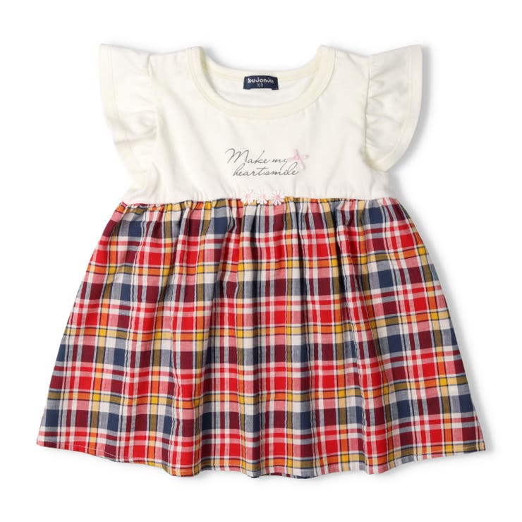 チェック柄切替チュニックＴシャツ | こどもの森e-shop | 詳細画像2 