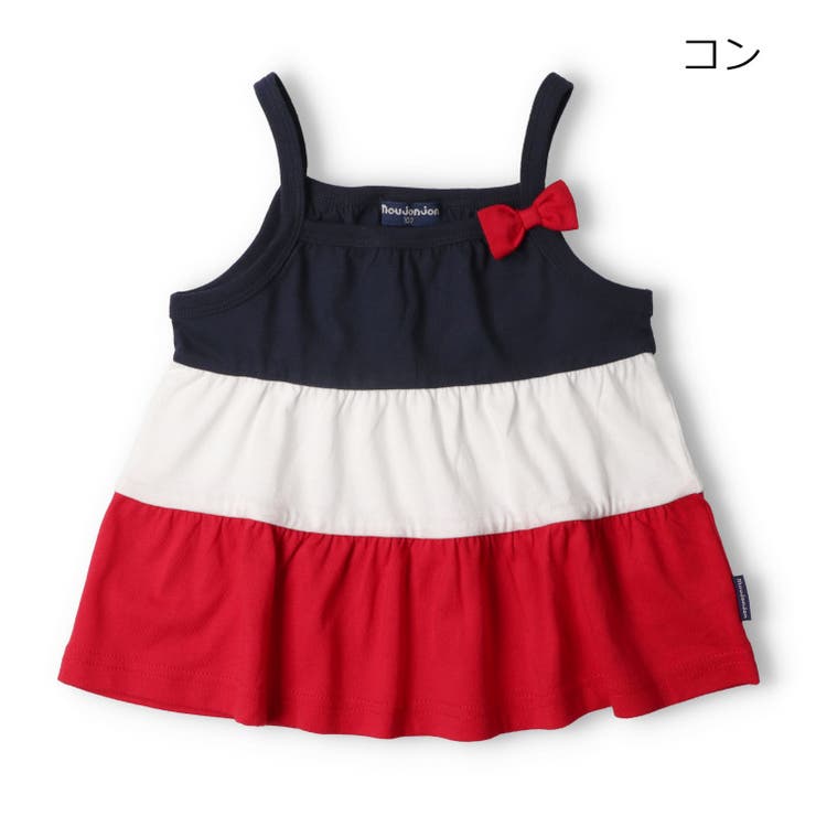 コン | リボン付３段切替キャミソール | こどもの森e-shop
