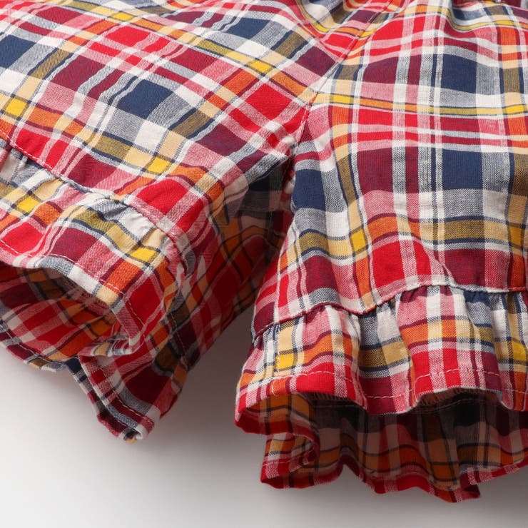 サッカーチェック４分丈フレアパンツ | こどもの森e-shop | 詳細画像6 