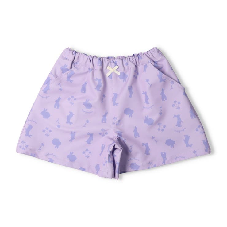 子供服moujonjon(ムージョンジョン)うさぎ柄水陸両用ショートパンツ80cm～130cmM4517
