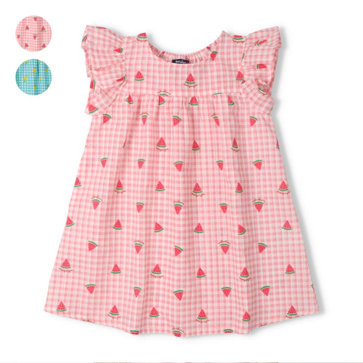フルーツチェック柄ワンピース | こどもの森e-shop | 詳細画像1 