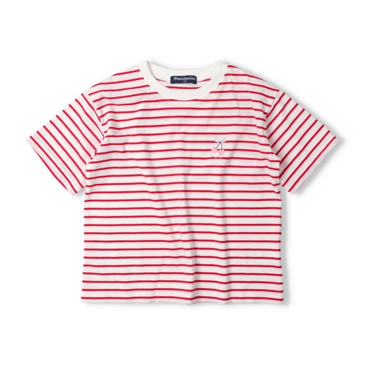 レッド | 【WEB限定】チェリーラメボーダーＴシャツ | こどもの森e-shop
