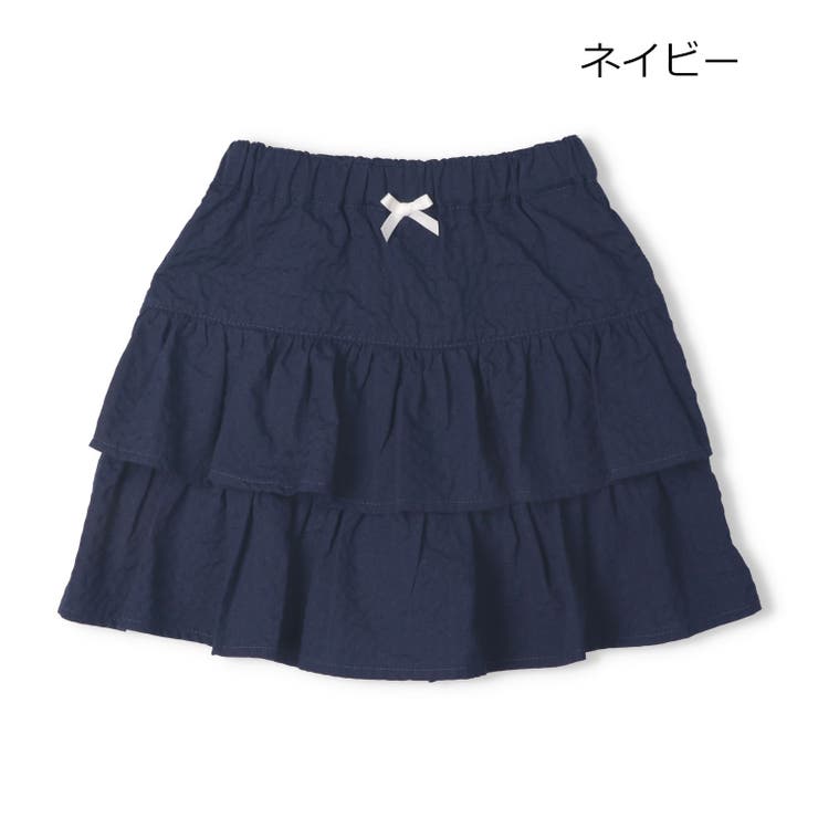 ネイビー | シアサッカーフリルスカート風ショートパンツ | こどもの森e-shop