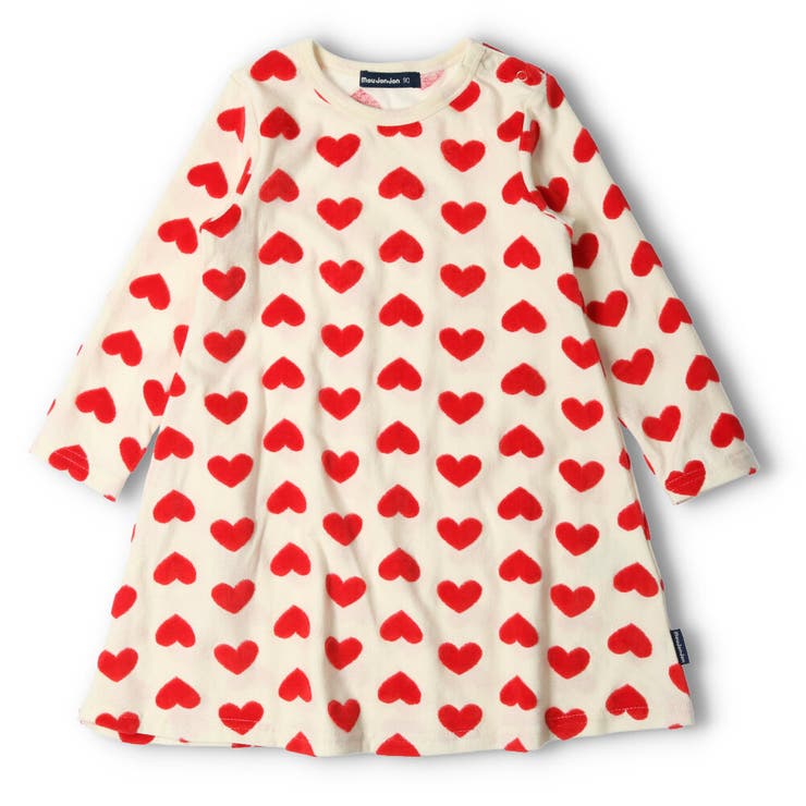 Moujonjon ハート柄ワンピース 80cm 140cm 品番 Mtik こどもの森e Shop コドモノモリイーショップ のキッズ ファッション通販 Shoplist ショップリスト