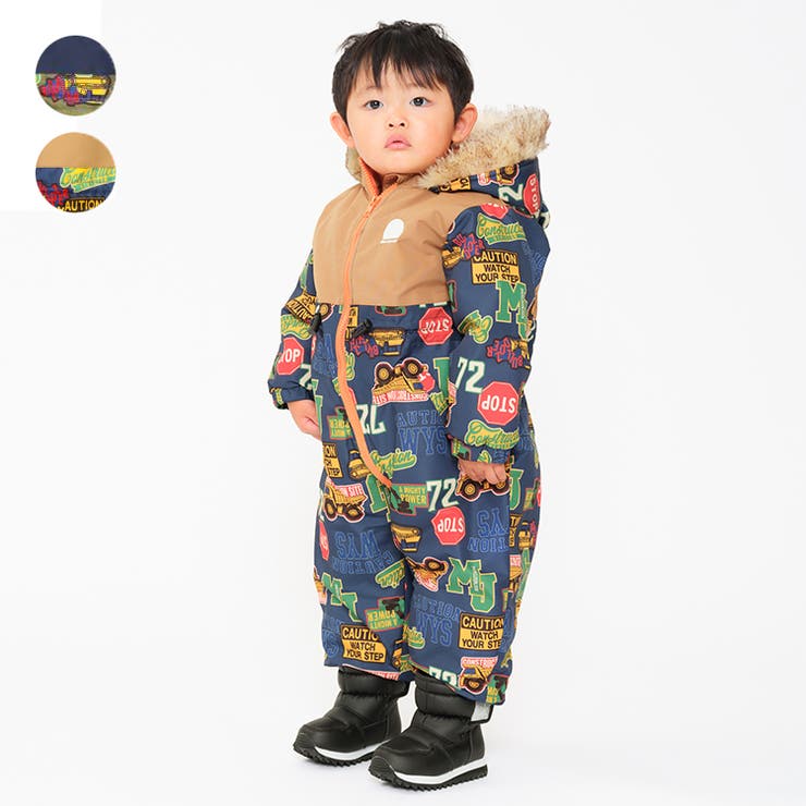 働く車ロゴ柄スノーコンビ | こどもの森e-shop | 詳細画像1 