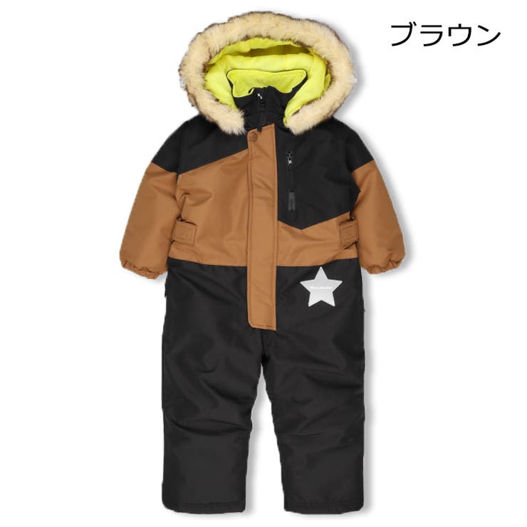 子供服moujonjon(ムージョンジョン)切替スノーコンビ・スノーウェア90cm～120cmM5278