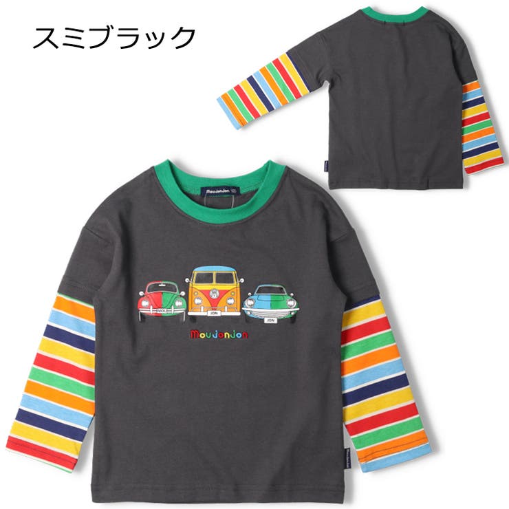 子供服moujonjon(ムージョンジョン)プリント長袖Tシャツ・ロンT80cm～130cmM5284