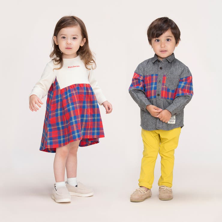 Moujonjon チェック柄切替ワッフルワンピース 90cm 品番 Mtik こどもの森e Shop コドモノモリイーショップ のキッズファッション通販 Shoplist ショップリスト
