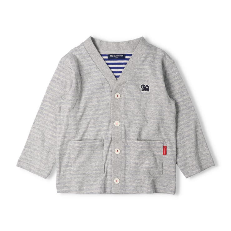 グレー | 接結Ｖネックカーディガン | こどもの森e-shop