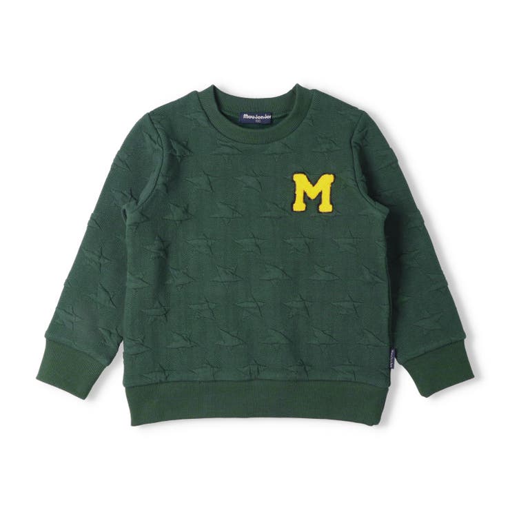 グリーン | 星柄ニットキルトトレーナー | こどもの森e-shop