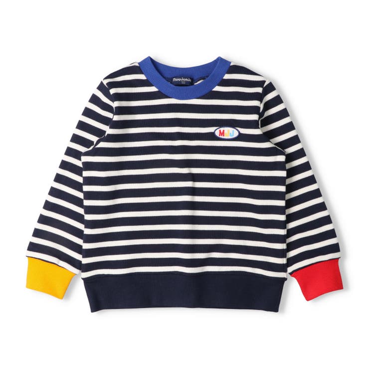 ネイビー | ボーダー裏毛トレーナー | こどもの森e-shop