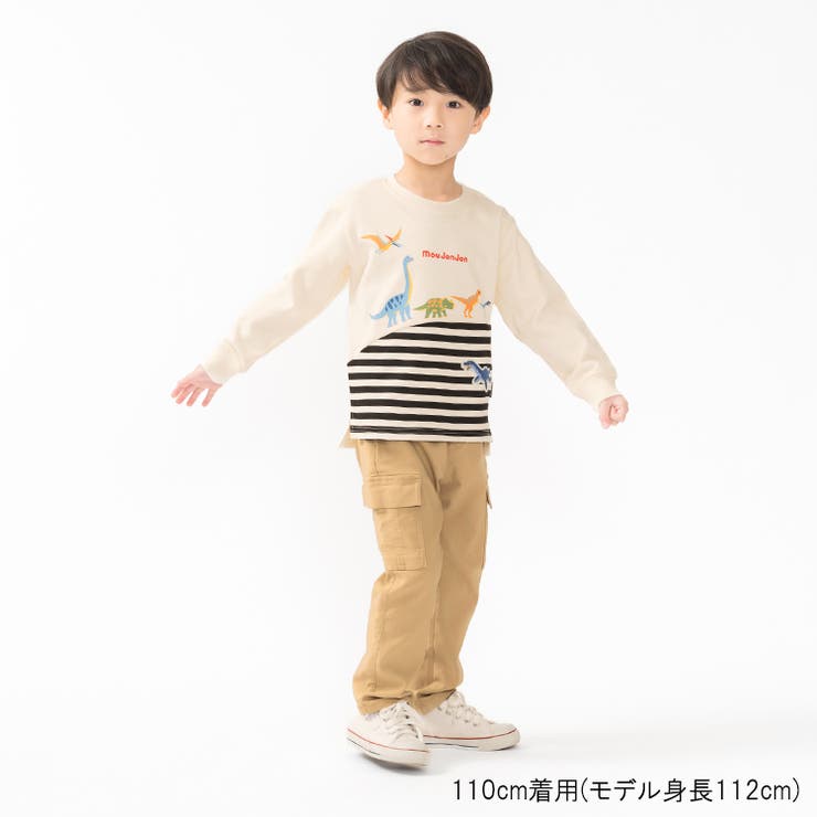 恐竜プリントボーダー切替裏毛トレーナー | こどもの森e-shop | 詳細画像11 