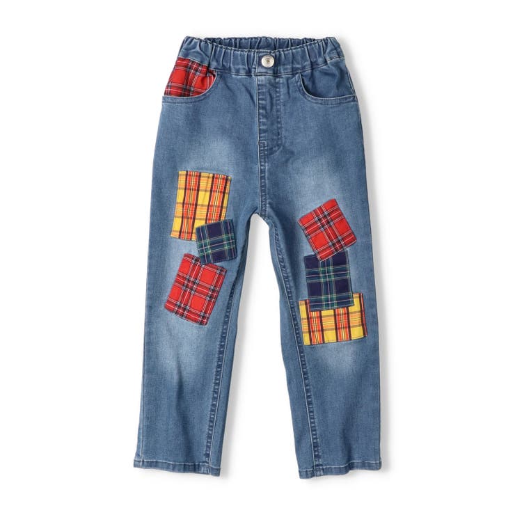 チェックパッチワークデニムパンツ | こどもの森e-shop | 詳細画像2 